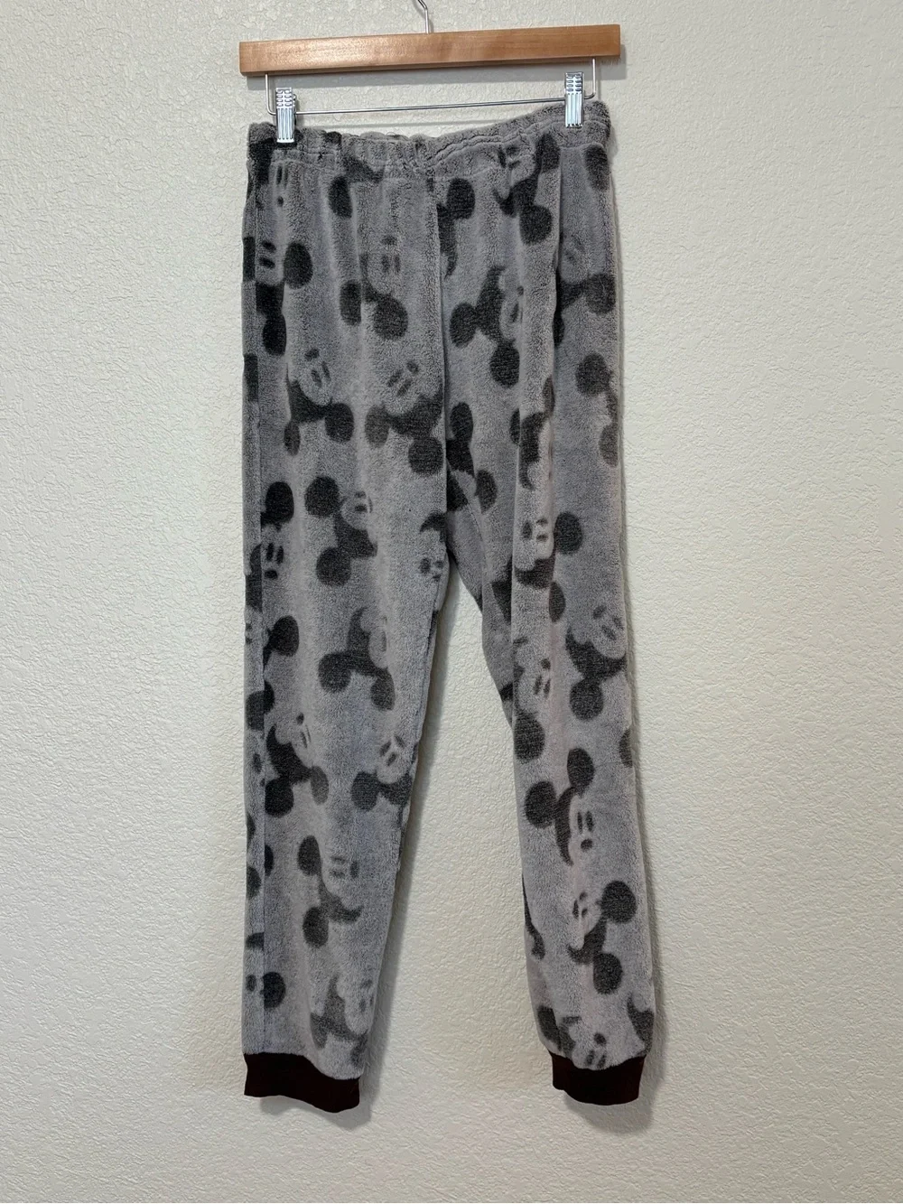 Disney Mickey Mouse Fleece Pajama Lounge Set Gray Medium - Picture 4 of 7